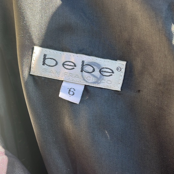 Black BEBE Midi Dress size medium size 6 light weight dress - Picture 5 of 6